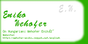 eniko wehofer business card